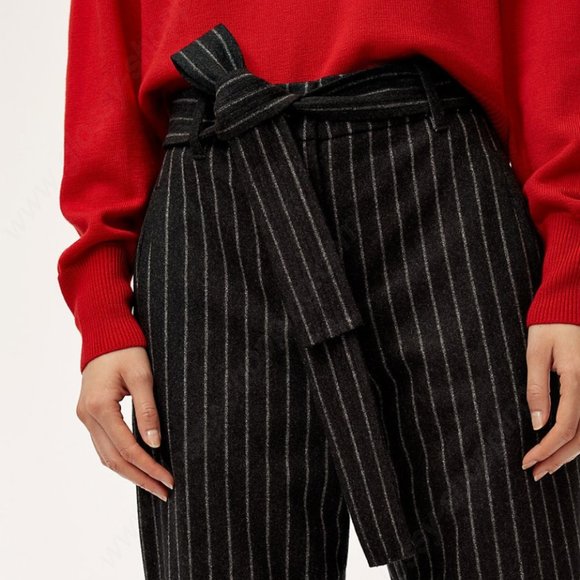 Wilfred Tie-Front Wool Pant - Picture 4 of 7